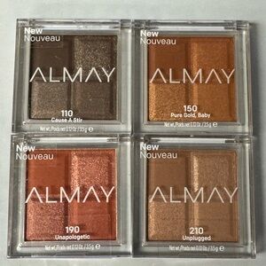 ALMAY Shadow Quad - Pressed Powder Eyeshadows - New, Set of Four